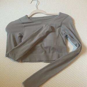 Grey Lulu ebb to street cropped long sleeve